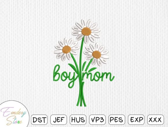 Boy Mom Daisies Embroidery Design Review