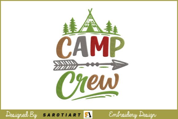 Camping Embroidery Design Colorful Review