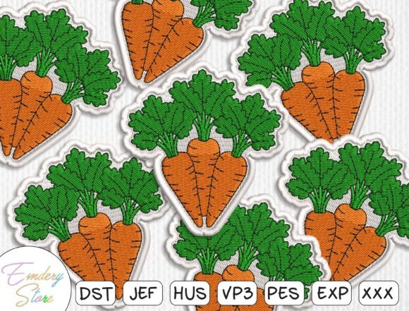 Carrot Bunch Patches Embroidery Design Review