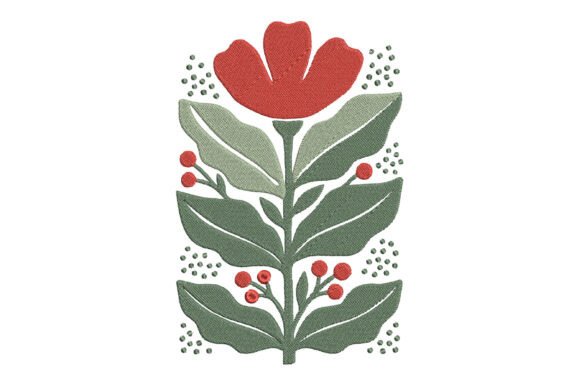 Embroidery Red Flower Design Review