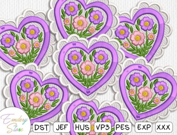 Floral Heart Patches Embroidery Design Review