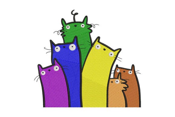 Funny Colorful Cats Embroidery Design Review