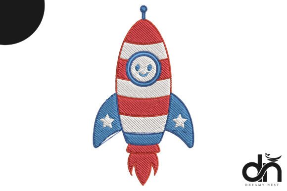 Patriotic Rocket Ship Embroidery Design Review