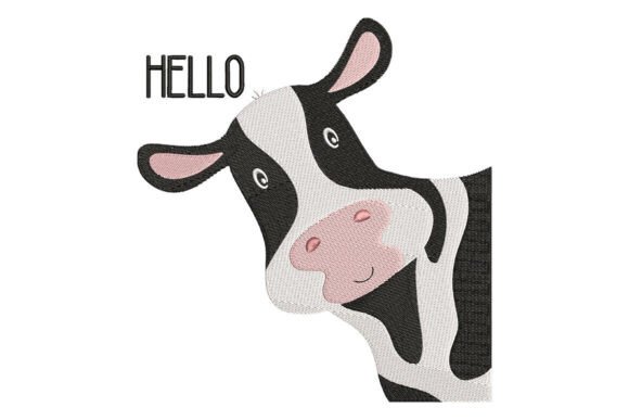 Peeking Cow Hello Embroidery Design Review