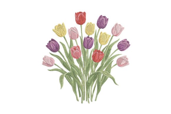 Spring Tulip Floral Embroidery Design Review