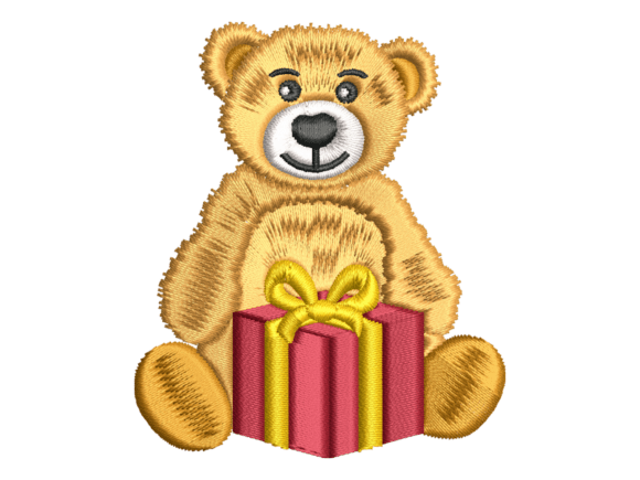 Teddy Bear with Gift Embroidery Review